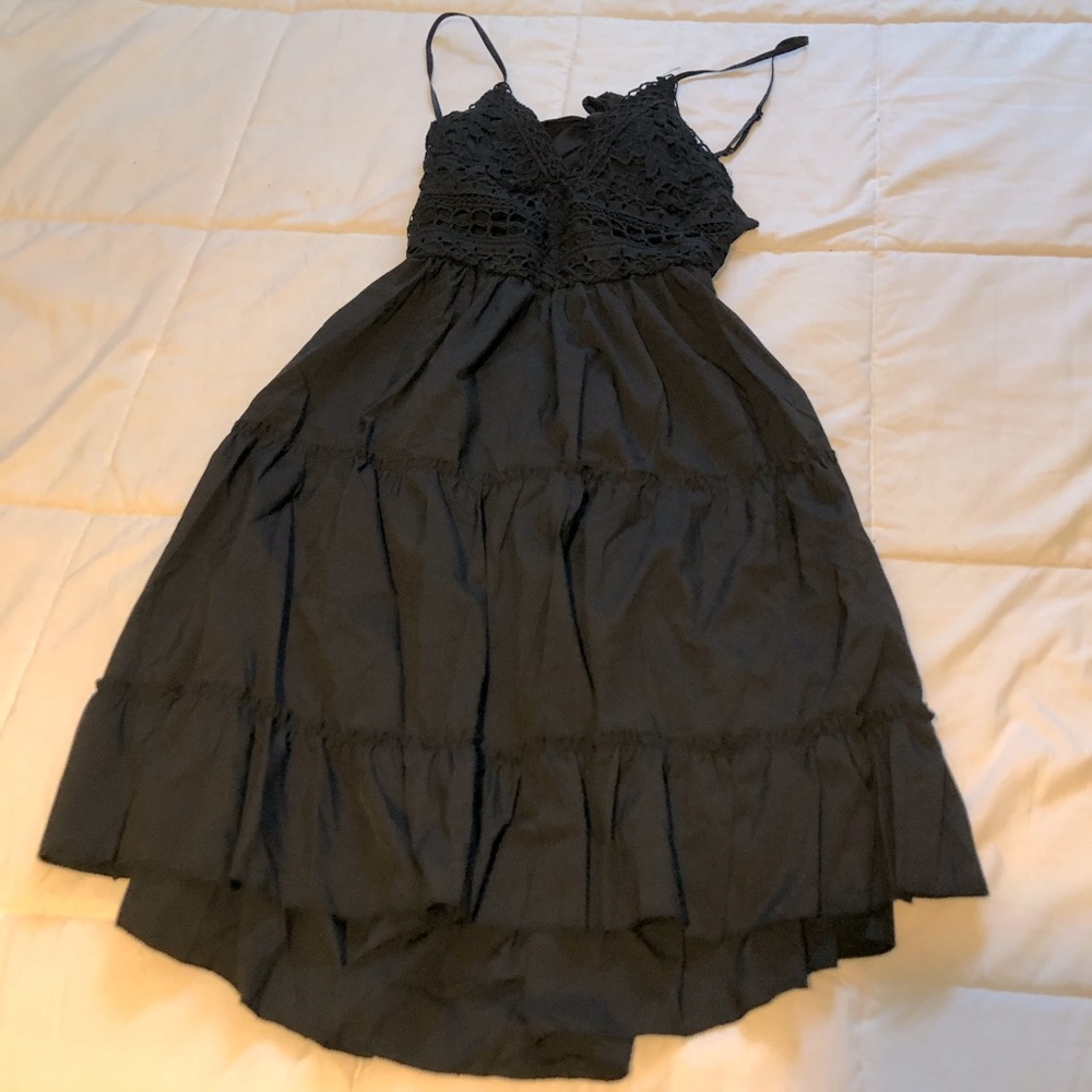 black flowy dress